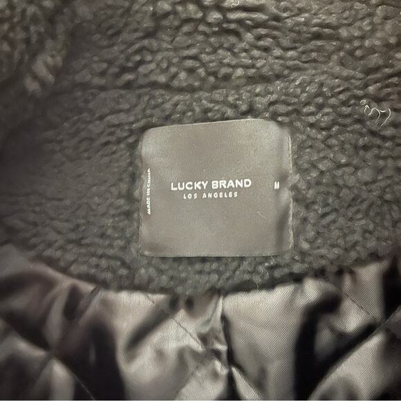 Lucky Brand Trucker Teddy jacket black - M - Picture 10 of 12
